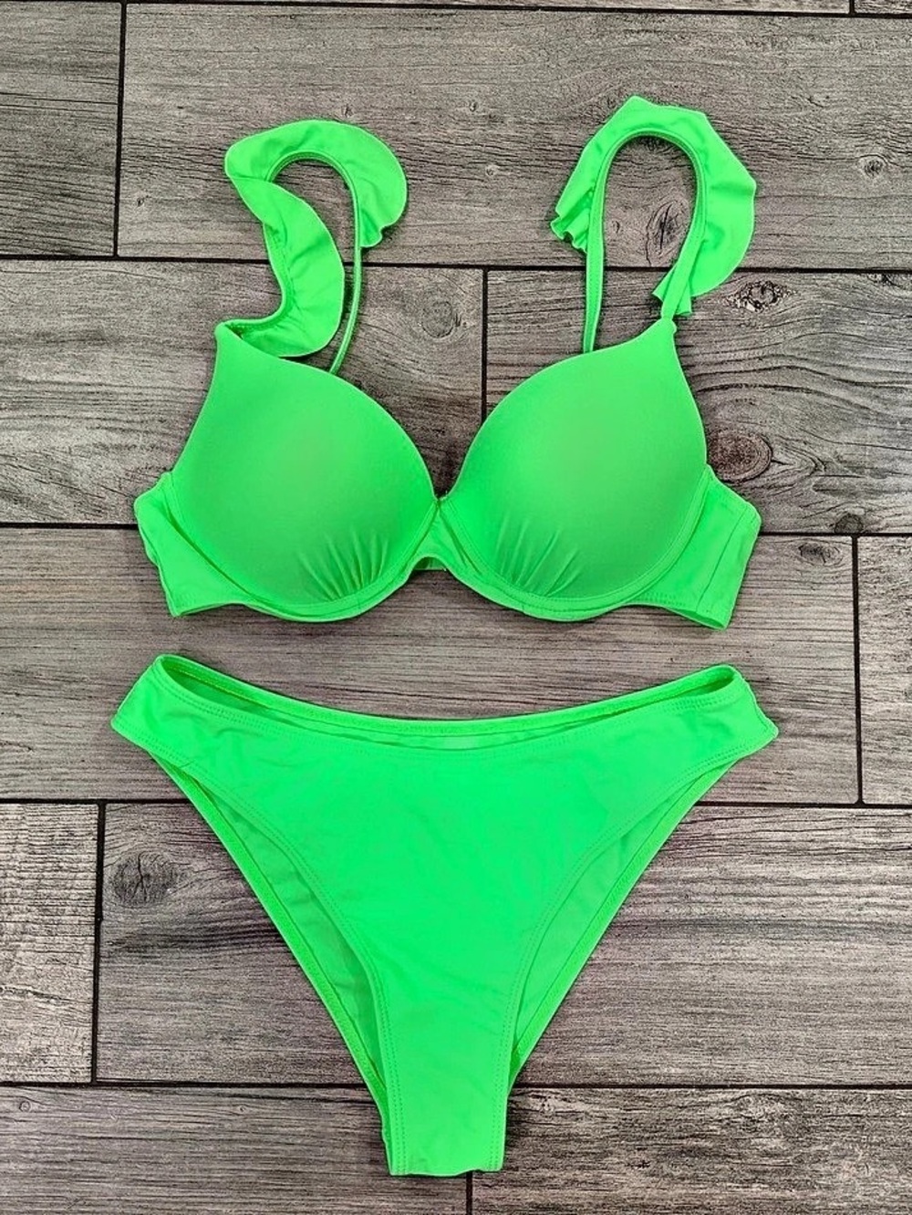 NWOT Neon Green Bikini Set